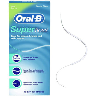 Oral-B Super Floss - Pre-Cut Strands (50/Pk)